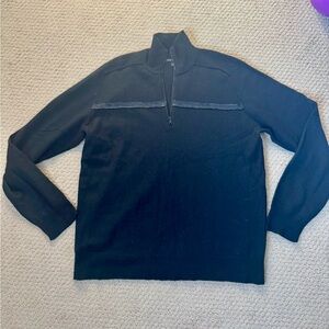 Banana Republic Men's Black Zip-Up Sweater